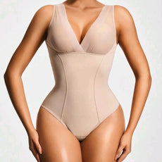 Deep-V Shapewear Thong Bodysuit